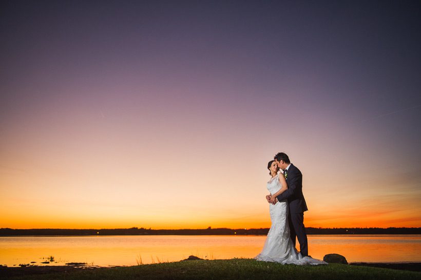 Sunset wedding photos