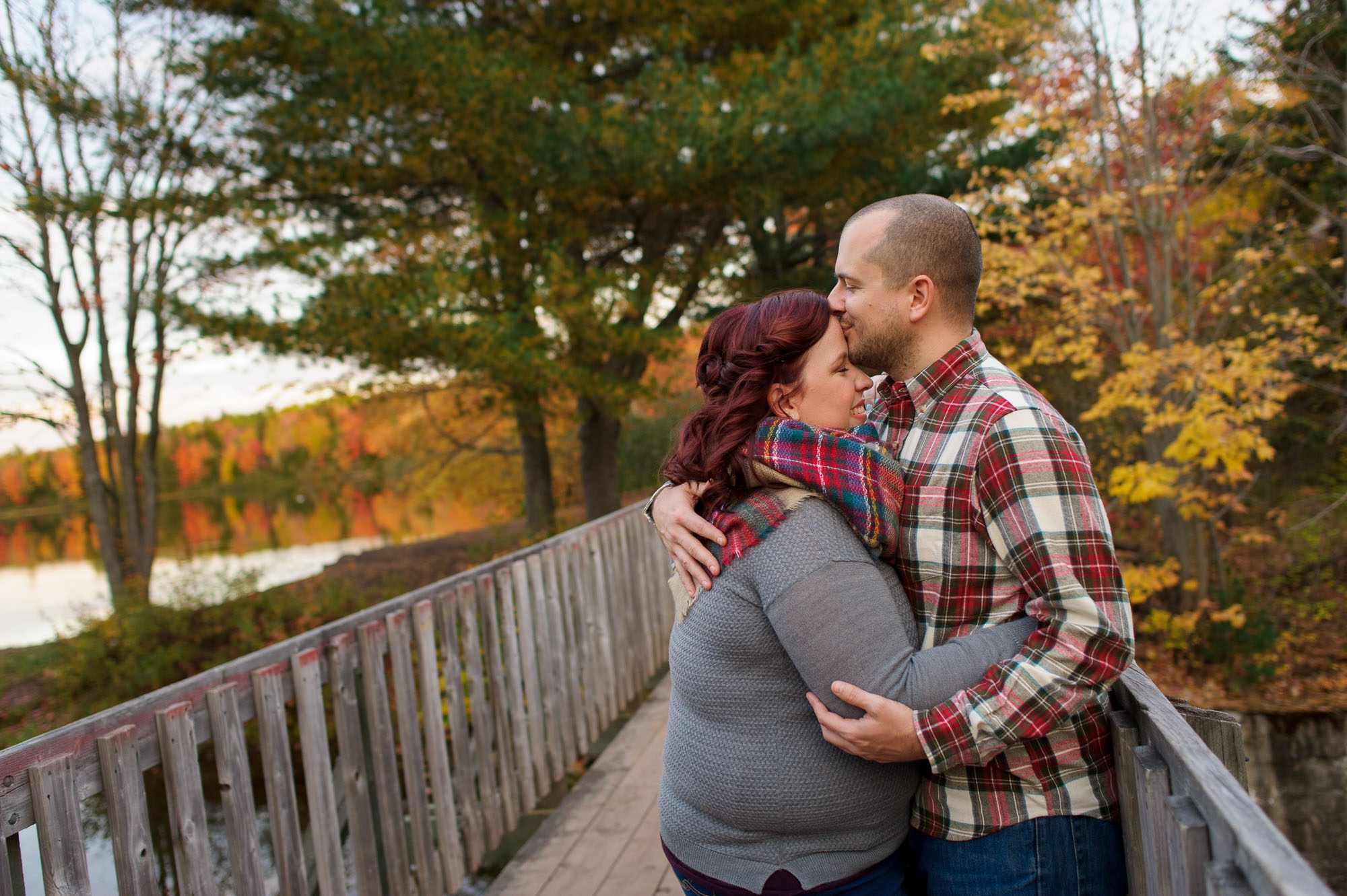 Couple on bridge