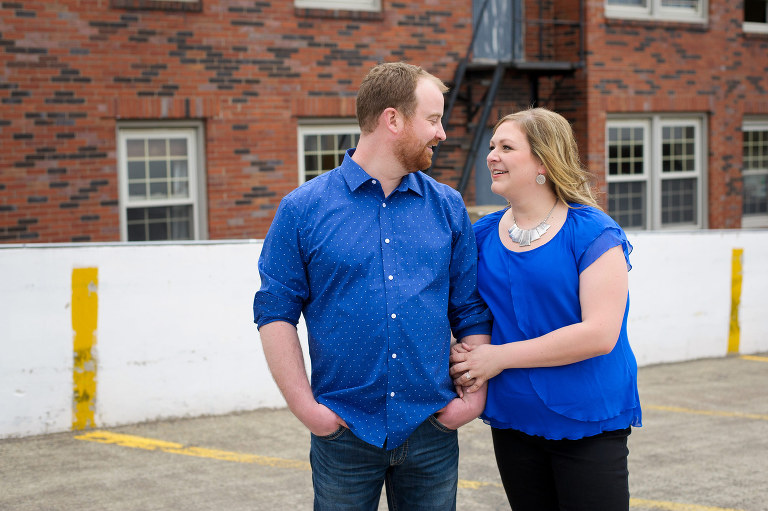 Rooftop engagement session in Moncton