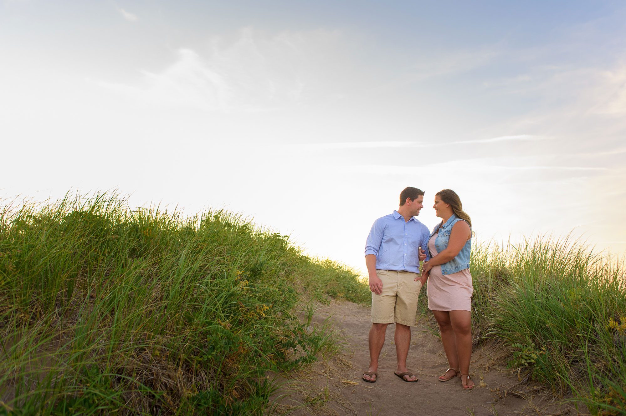 Beach sunset engagement by Philip Boudreau