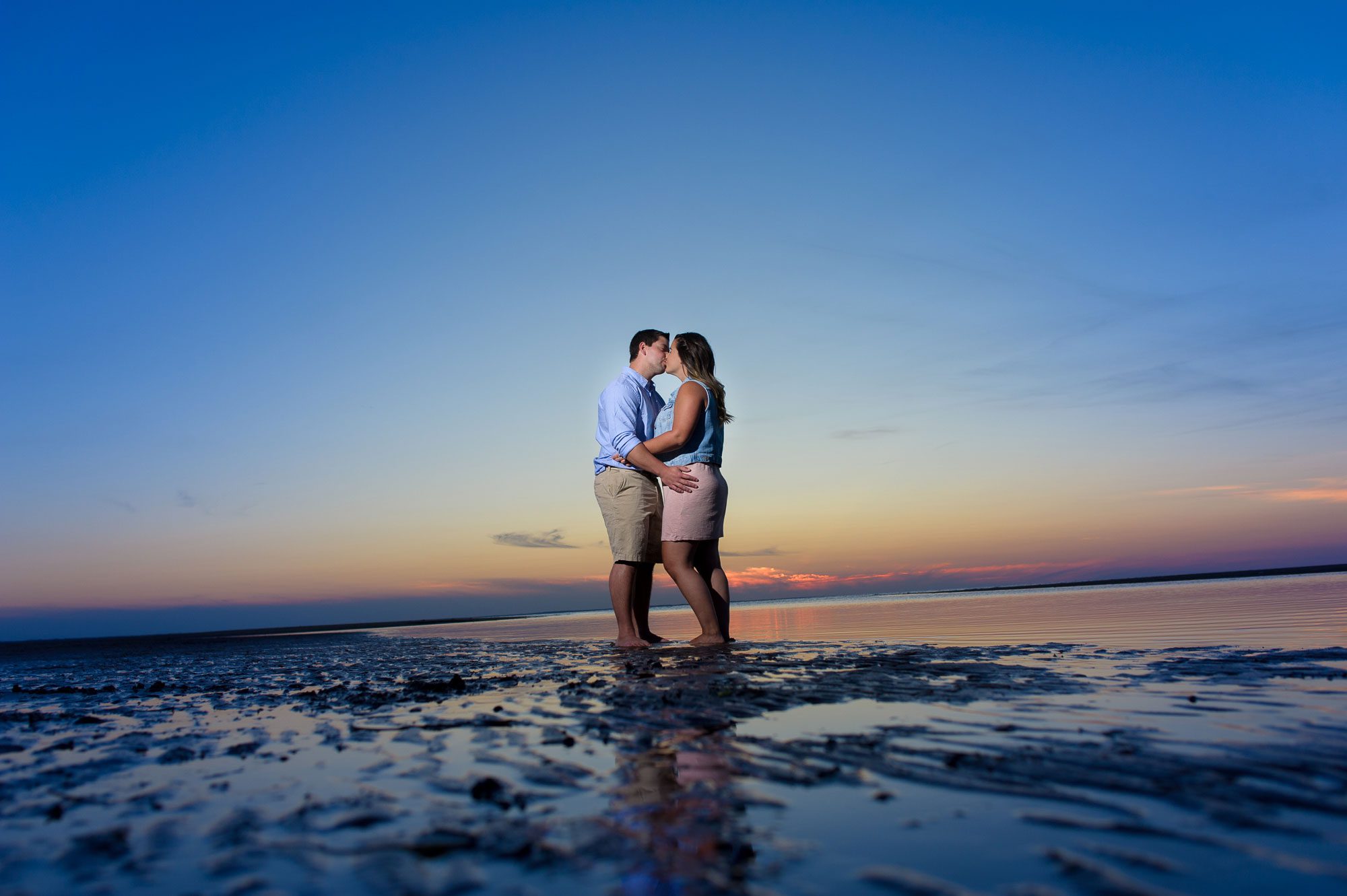 Beach engagement session in Cap Pele