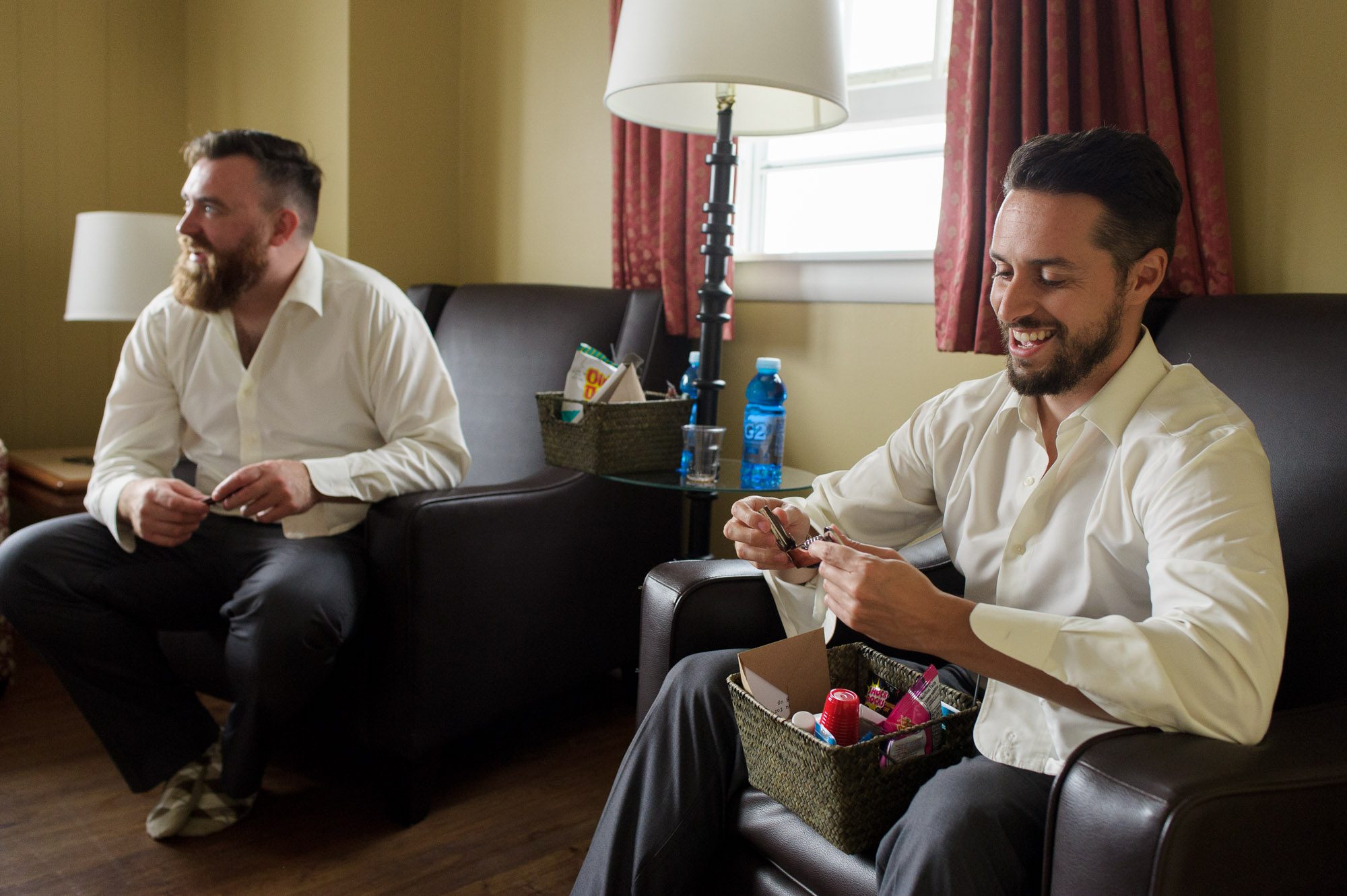 Groomsmen gift opening