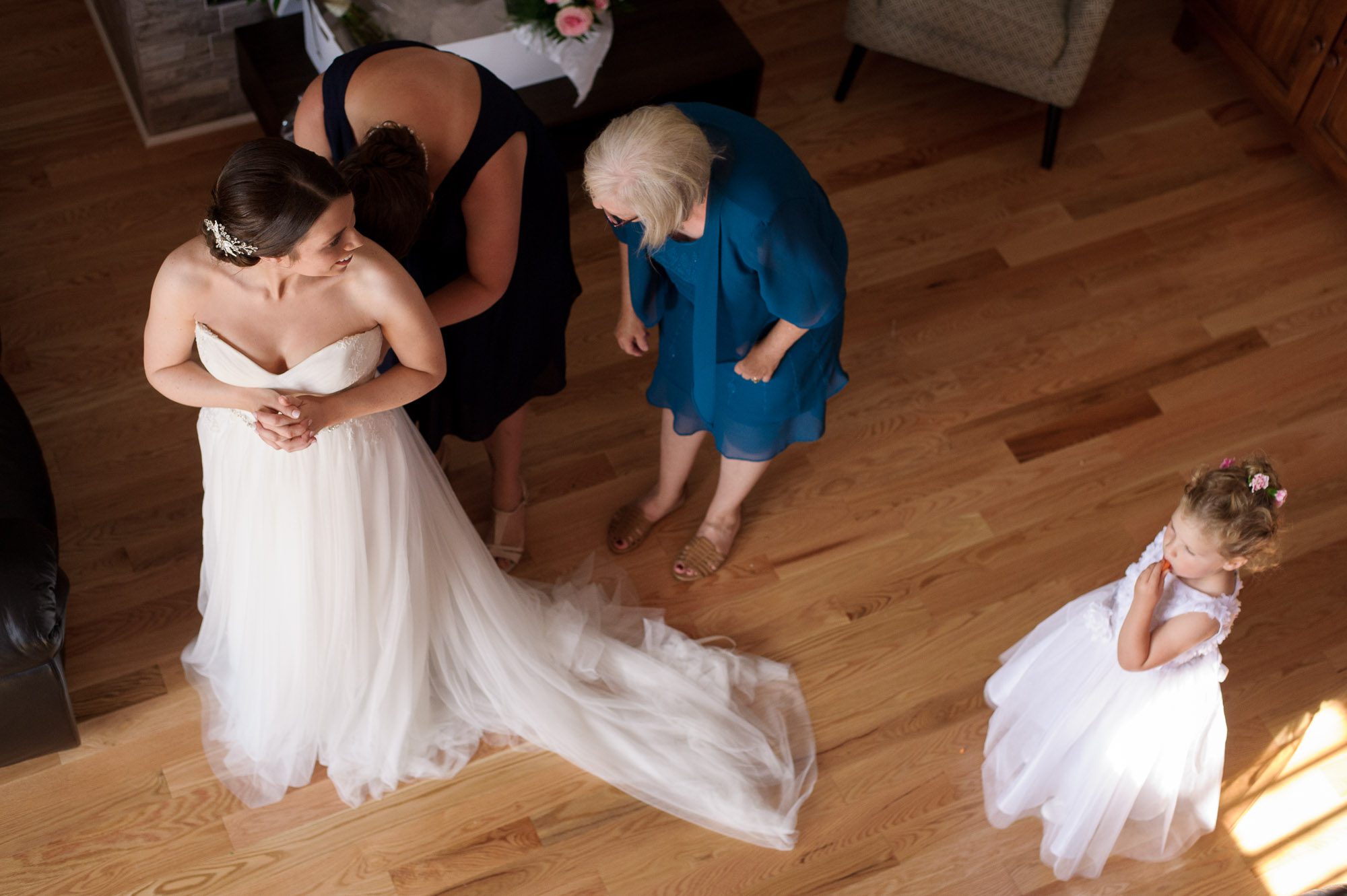 Bride getting ready at Keltic Lodge bridal suite