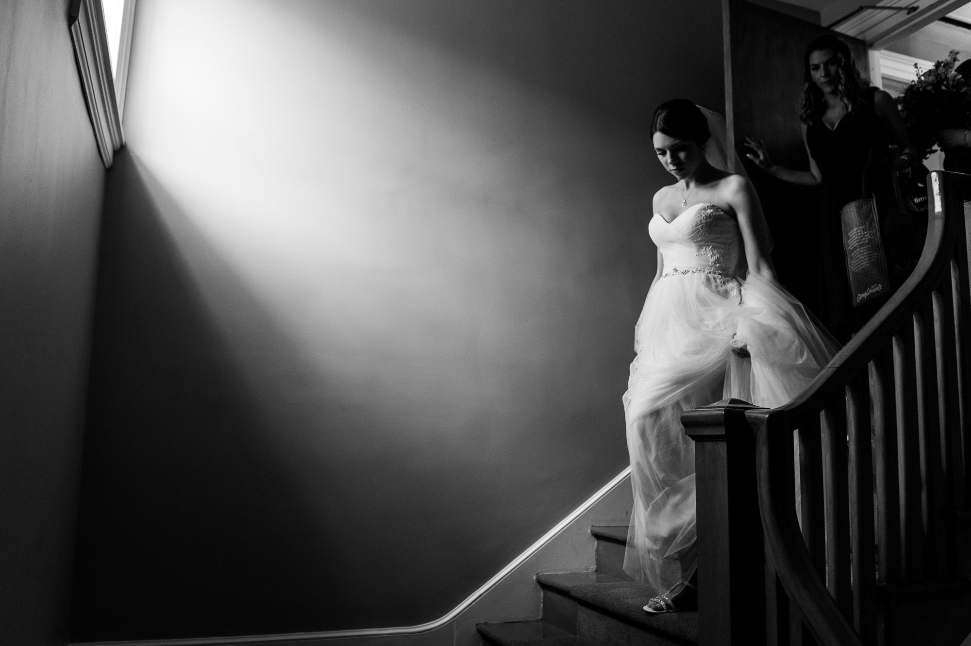 Bride walking to wedding ceremony