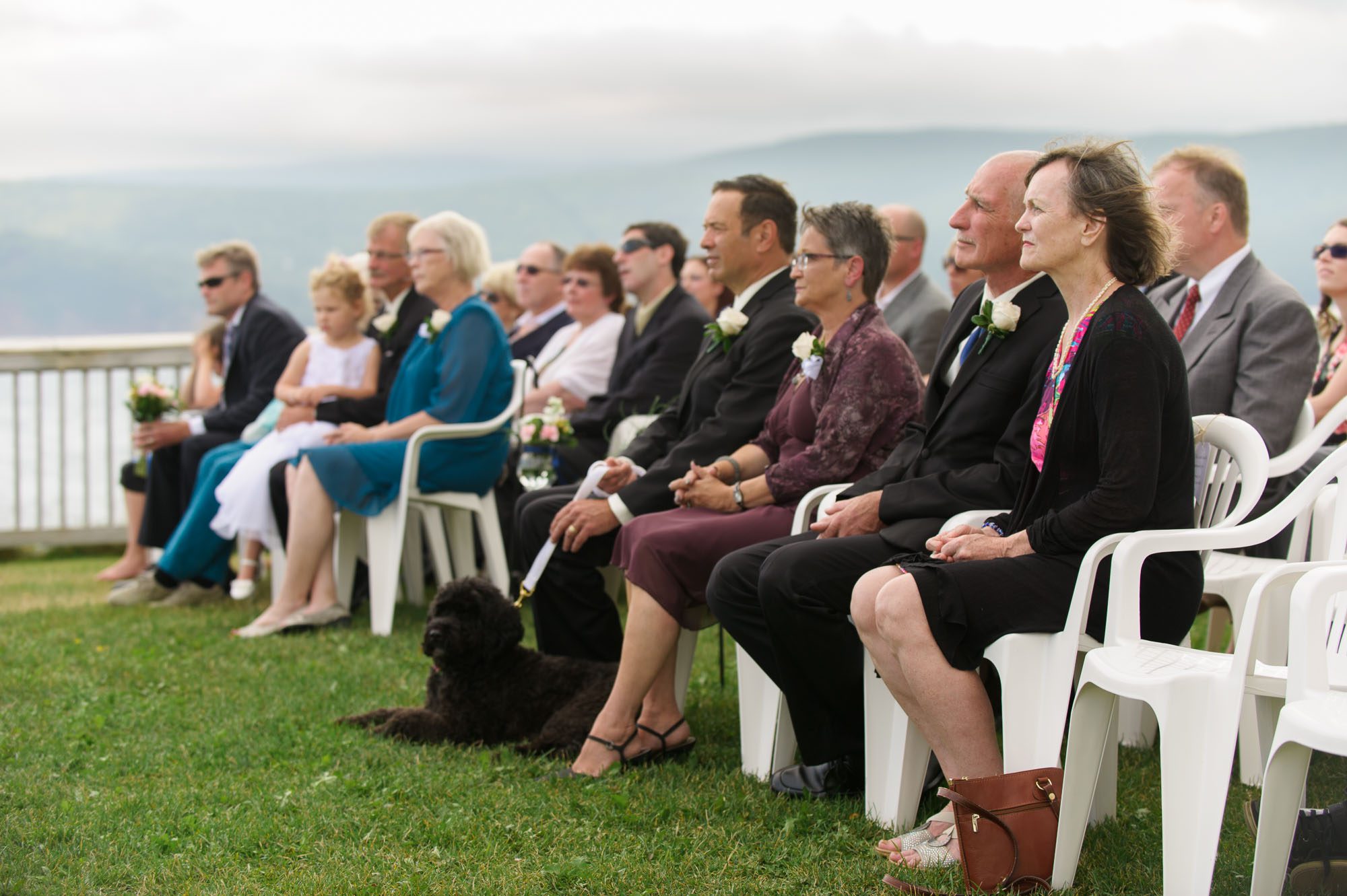Family during wedding ceremony