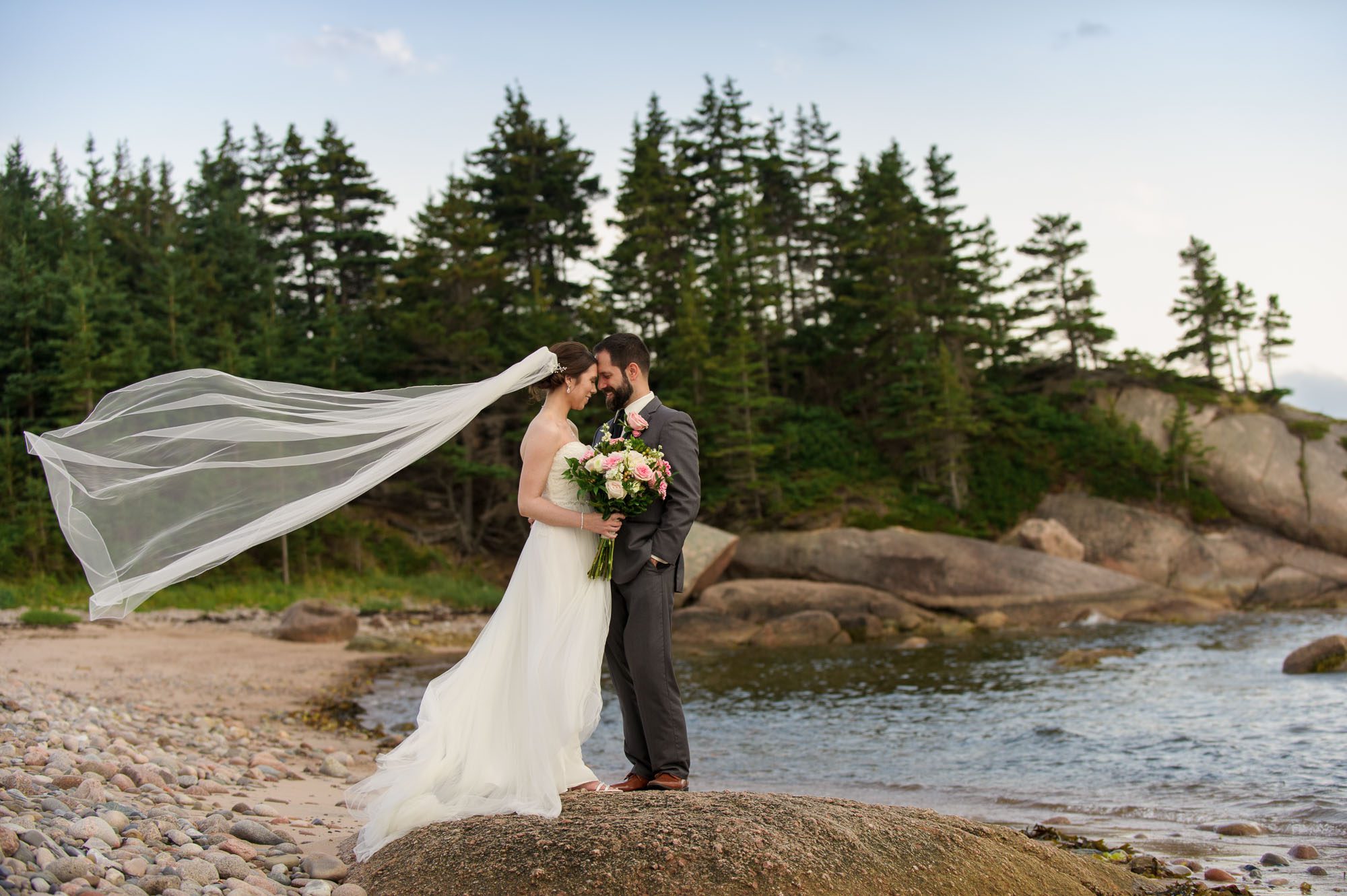 Beach wedding portraits