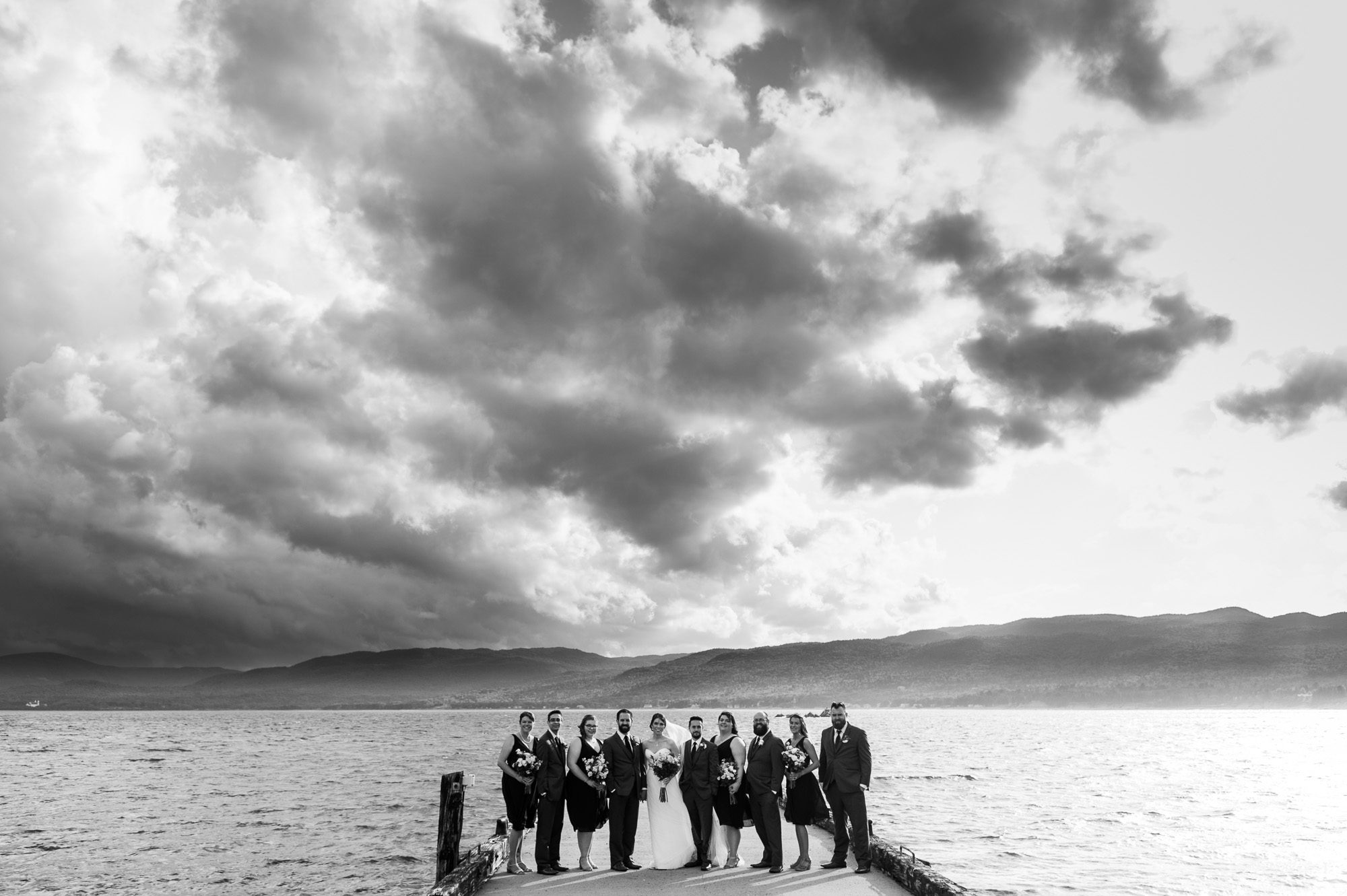 Bridal Party on the peer - Ingonish Wedding