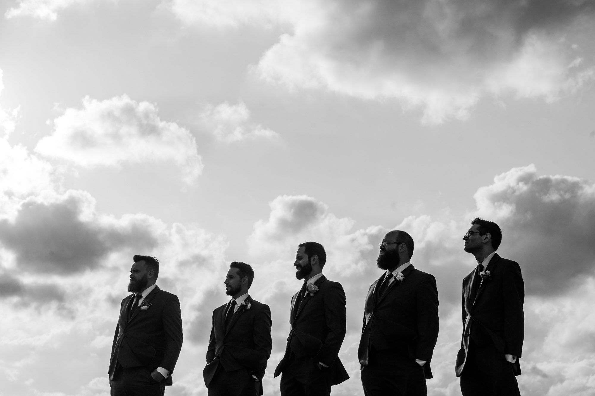 Groomsmen silhouette