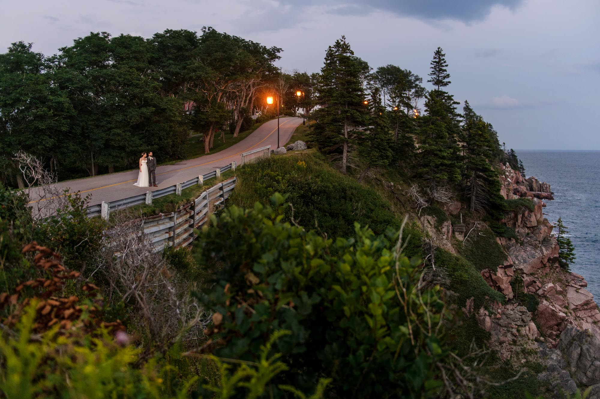 Cape Breton cliff wedding photos