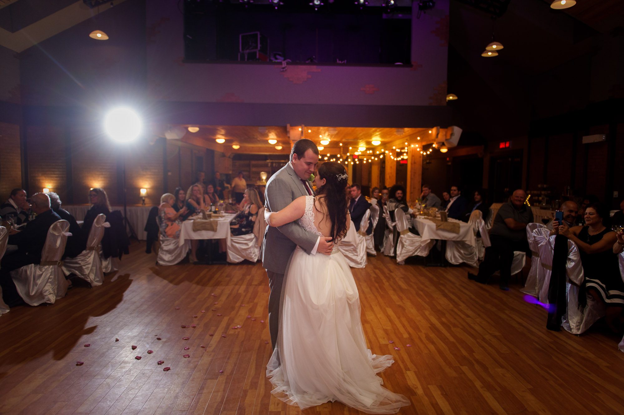 Bride and groom first dance