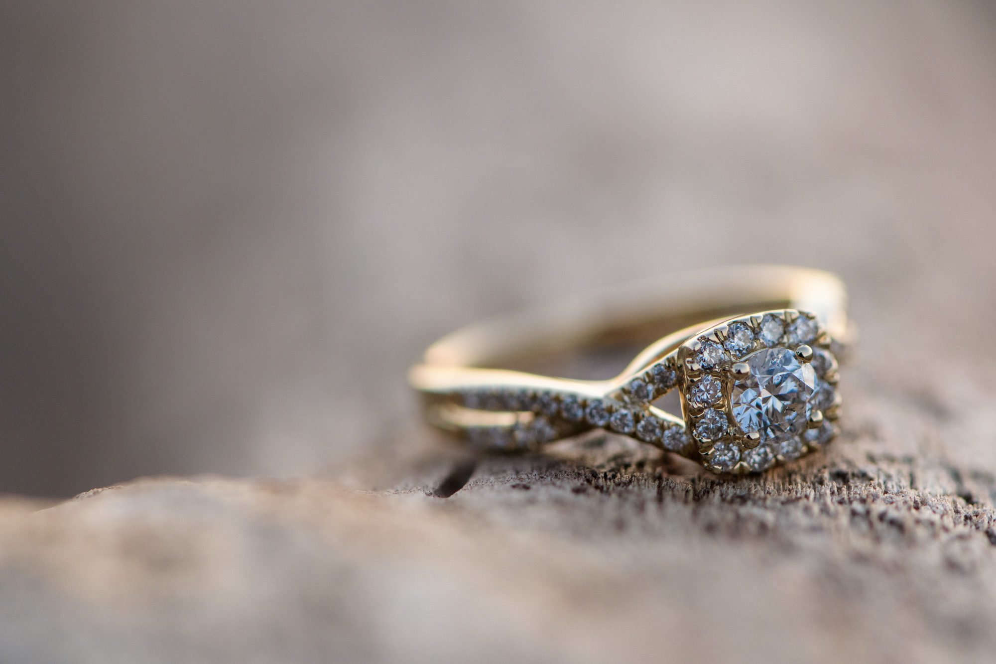 Engagement ring at the beach