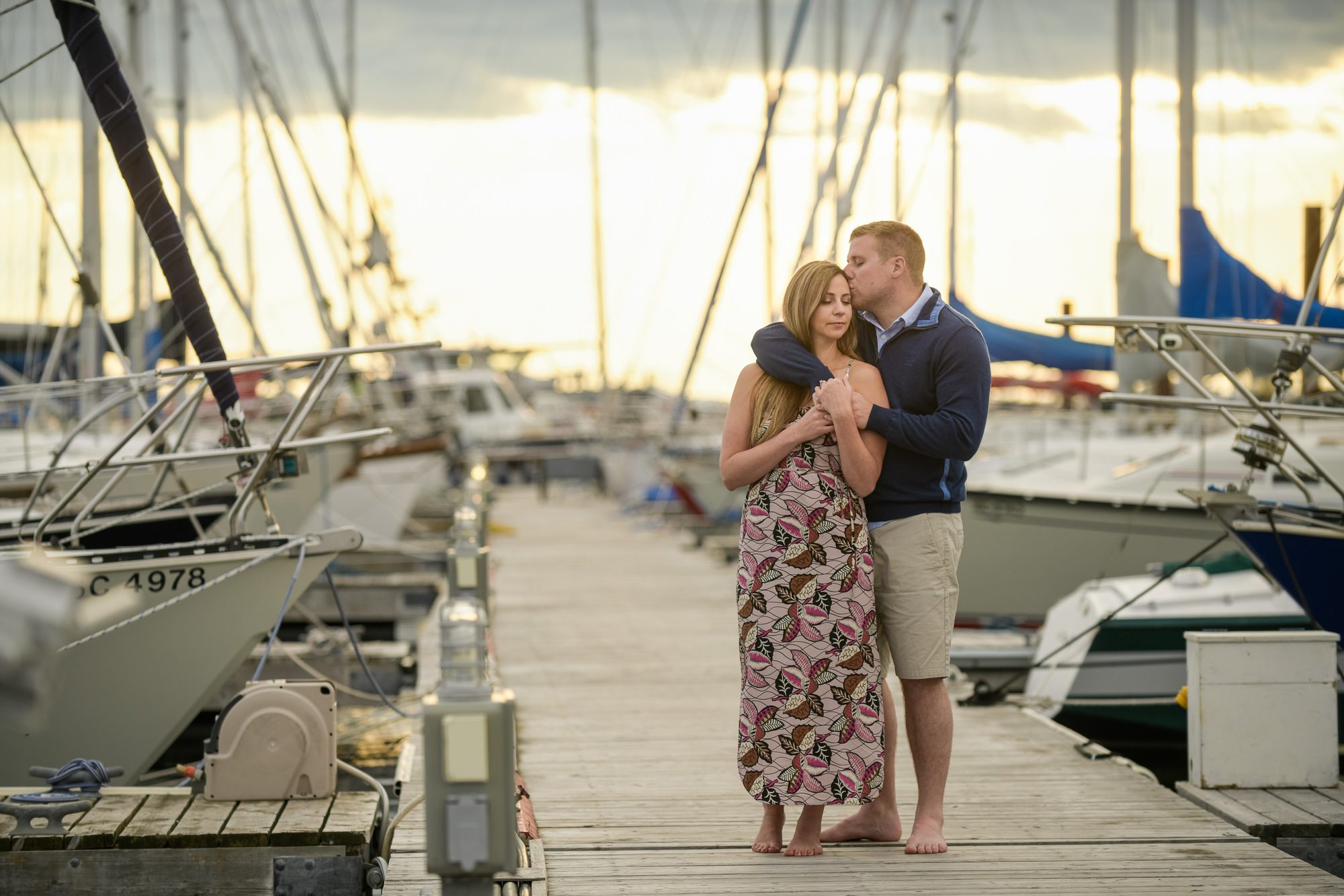 Sunset Marina Engagement Session