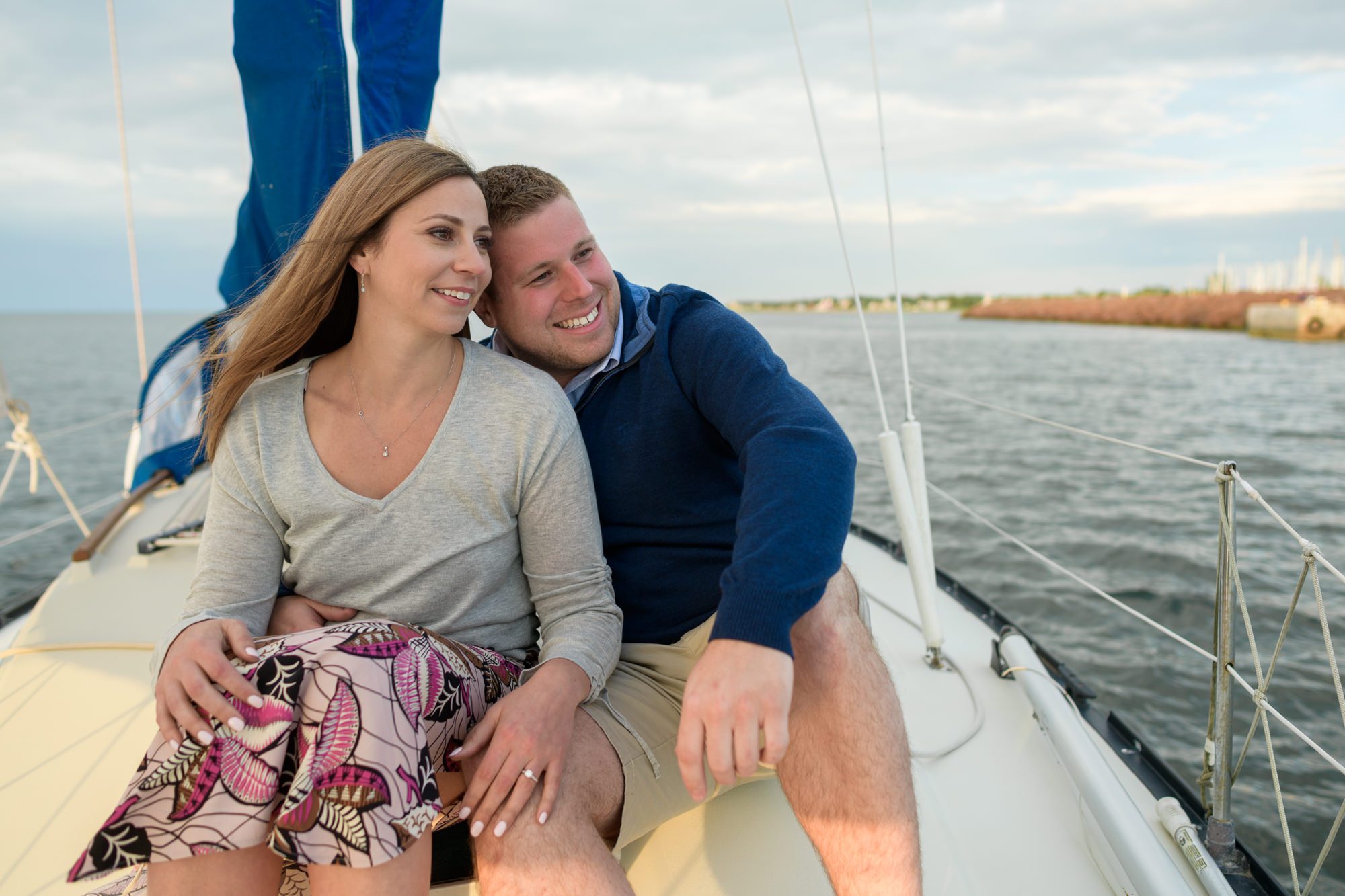 Sailboat engagement by Philip Boudreau