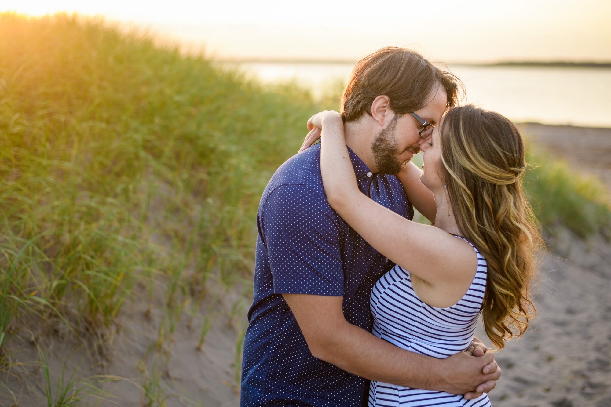 Sunset engagement session in Shediac