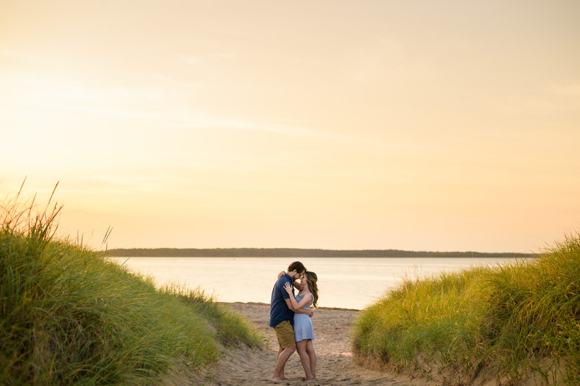 Parlee Beach sunset engagement session