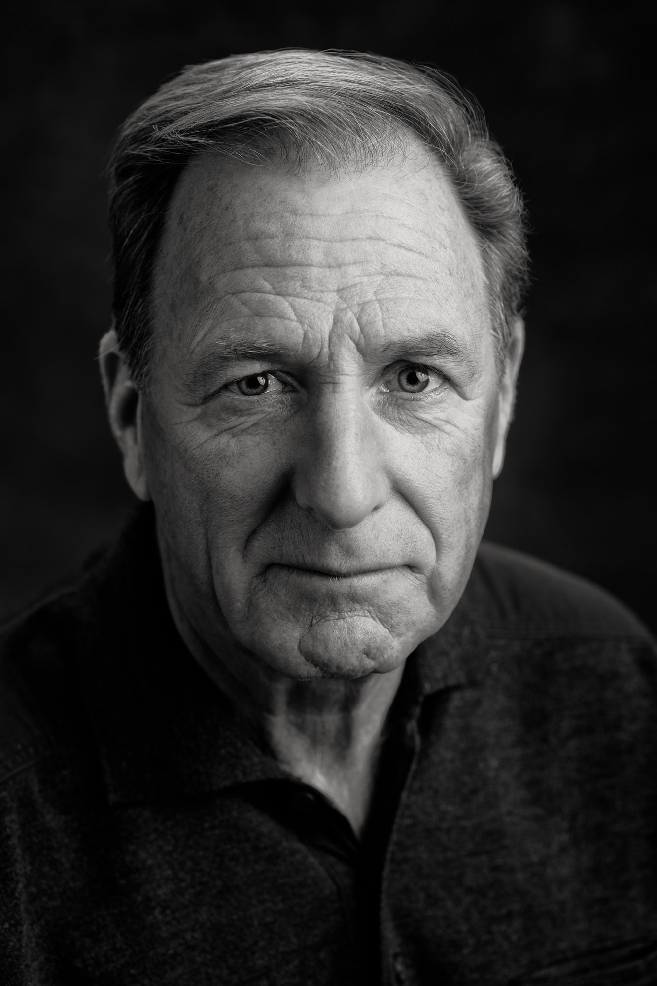 Black and white portrait of a man