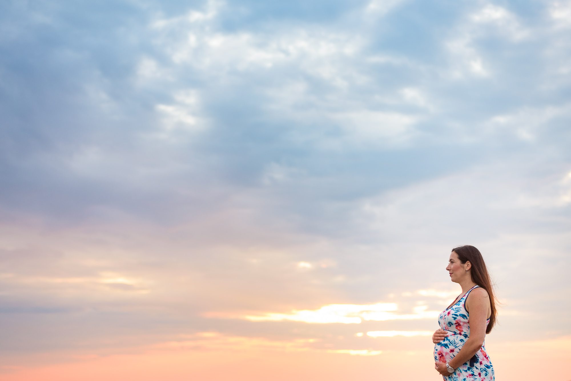 Sunset maternity session in Shediac