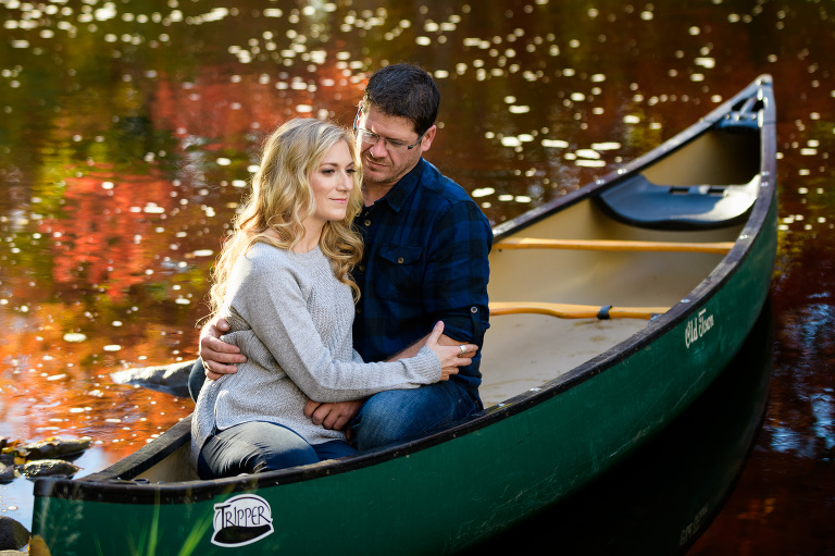 Couple in a canoe